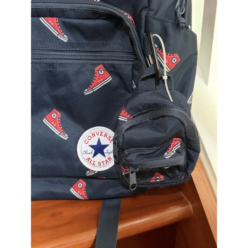 Converse All Star Chuck Taylor Sneaker Print Backpack Blue/Red w/Mini Backpack